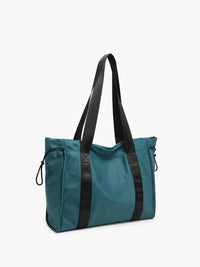 Jen & Co. - Women's Lydia Drawstring Nylon Tote Bag