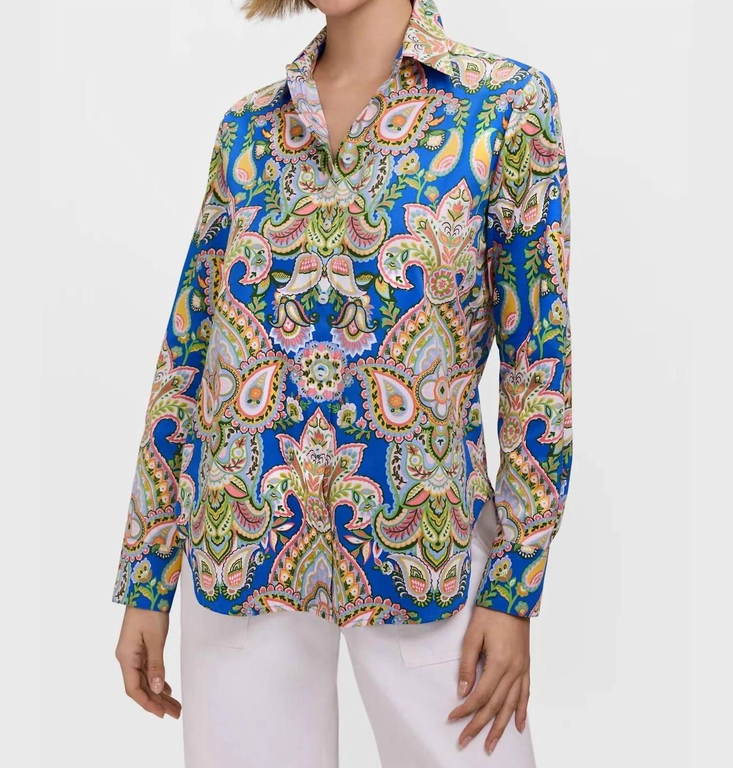 Foxcroft - Meghan Garden Paisley Long Sleeve Shirt