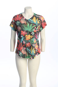 Jess & Jane Women's Crushed Dolman Sleeve Top in vivid - women's t-shirt - alternate view