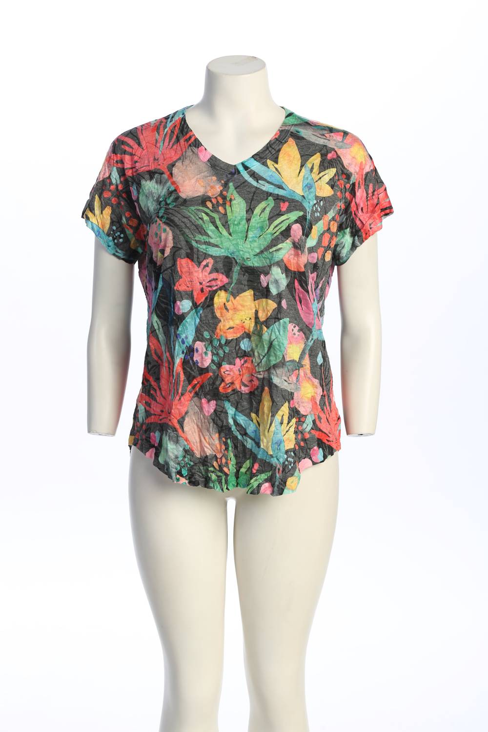 Jess & Jane Women's Crushed Dolman Sleeve Top in vivid - women's t-shirt - alternate view
