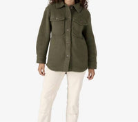 Patagonia Women's Retro Pile Shacket in needle green - women's jacket