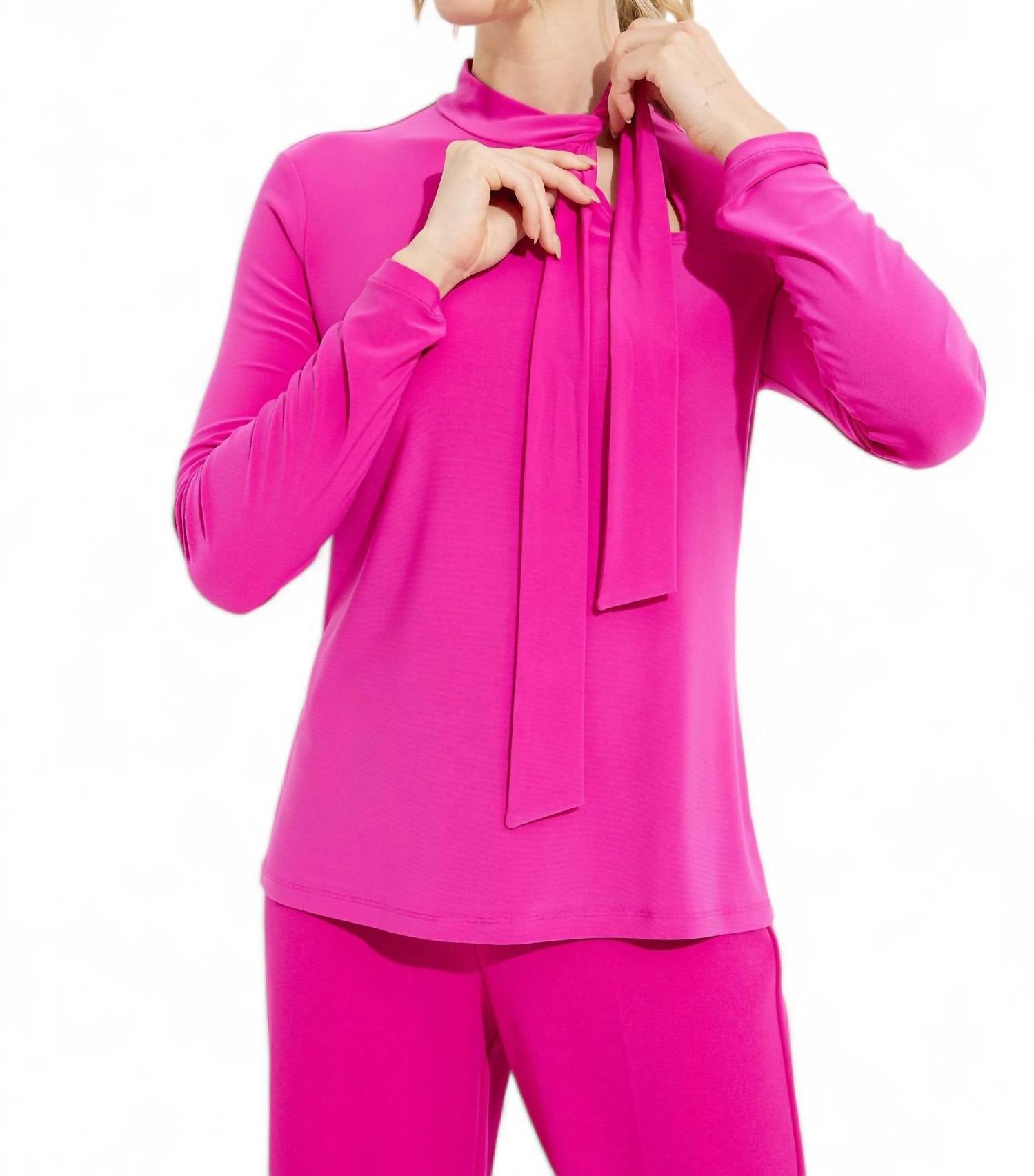 Joseph Ribkoff - SIDE TIE NECK BLOUSE