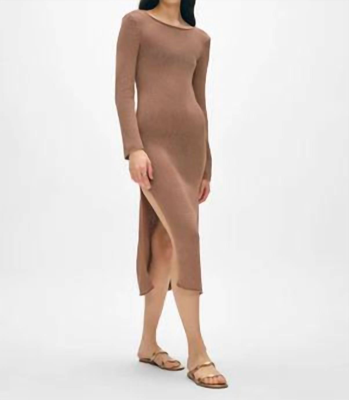 White + Warren - Organic Fluted Sleeve Dress