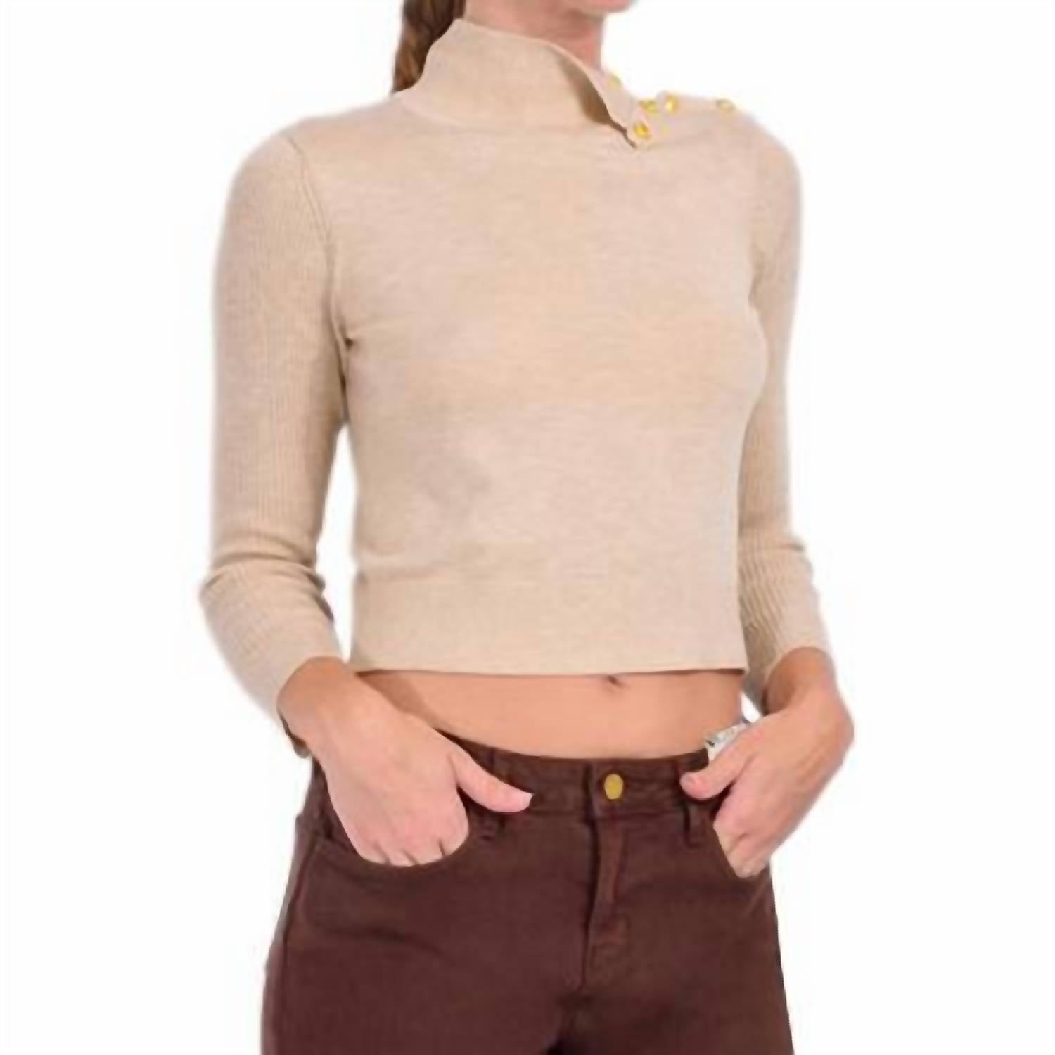 L'Agence - Kamdyn Crop Mock Neck Top