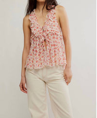 Free People Fearless Knit Tank Top in ivory combo - women's tank top