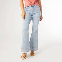 Coco + Carmen - Bambu Soft Double Bottom Fringe Flare Jeans