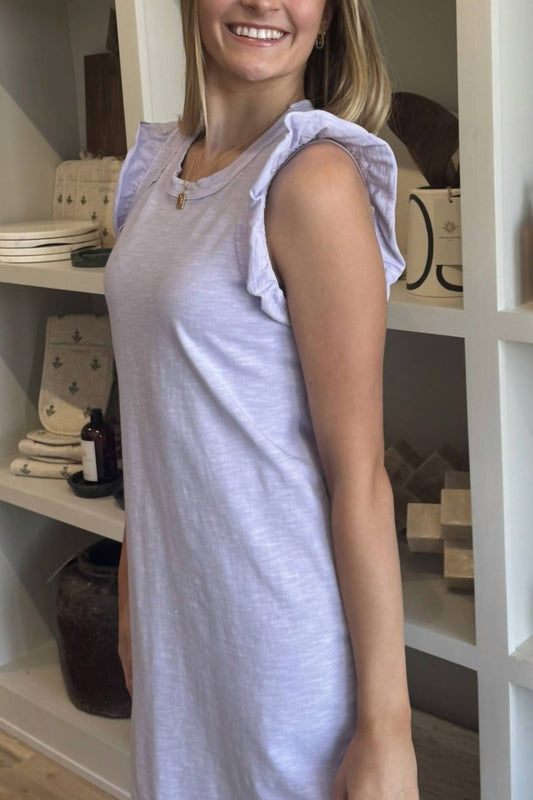 Sundry - Flutter Sleeve Jersey Mini Dress