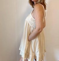 By Together - Stay Neutral Babydoll Mini Dress