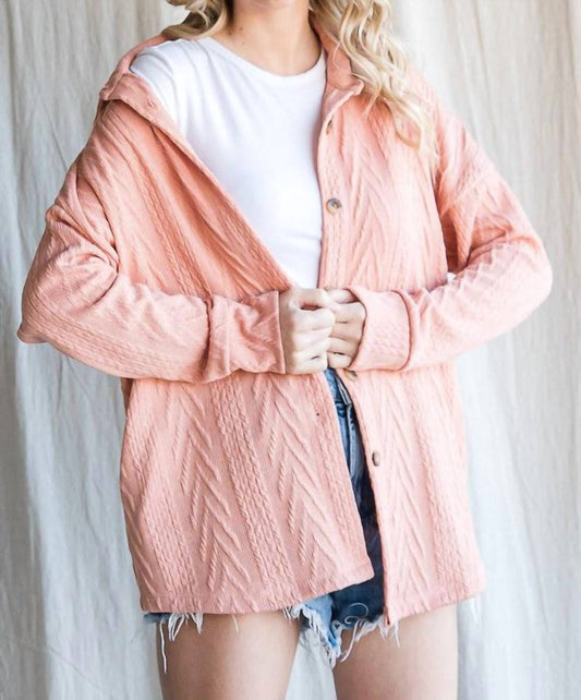 7Th Ray - Cable Knit Button Down Top