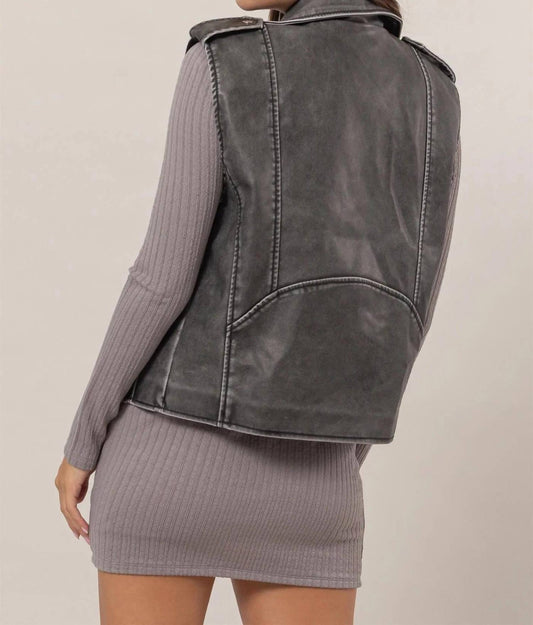 Hyfve - Washed Moto Vest