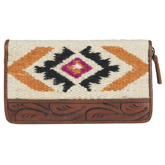 M&F Western - Women's Blanket Wallet With Tooled Trim