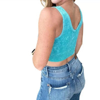 Zenana - Vneck Reversible Ribbed Bralette