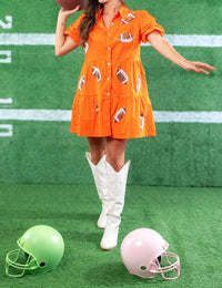 Lula the Label Sequin Football Dress in orange - women's dress - view 5