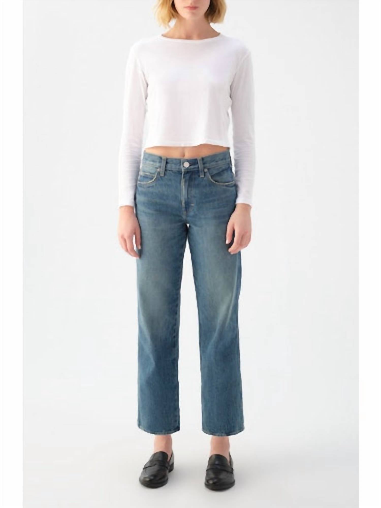 Amo - Billie Crop Wide Straight Leg Jean