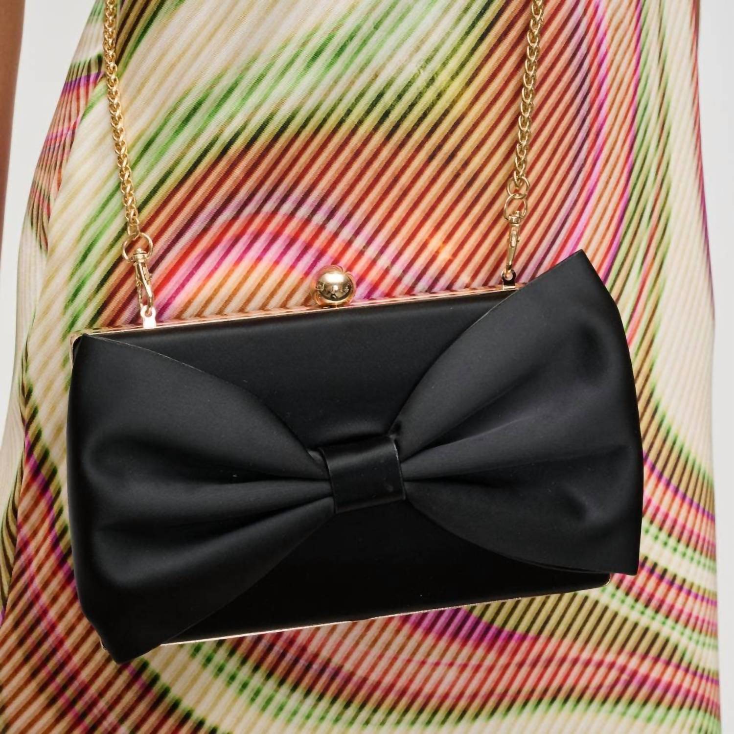 Urban Expressions Women's Belle Bow Evening Bag in black - women's bag - view 8