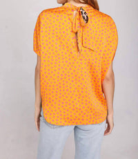 LeLe de Baltzac The Sistina Top in orange - women's blouse - view 7