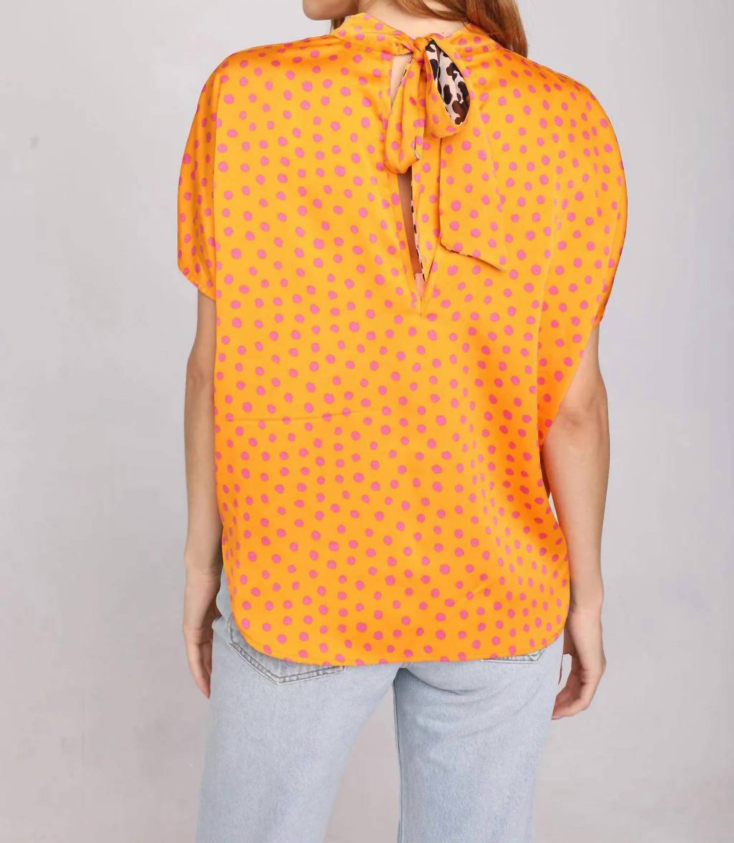 LeLe de Baltzac The Sistina Top in orange - women's blouse - view 7