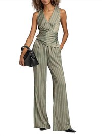 Ramy Brook - Veronika Striped Draped Sleeveless Top