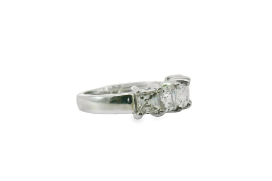 Martin Flyer - Women's 1/2 Way Around Asscher Cut Band Ring