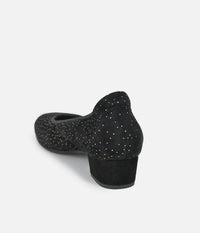 Piesanto - Women's Dressy Low Block Suede Heels