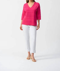 Joseph Ribkoff Vibrant Top in pink - women's long sleeve top