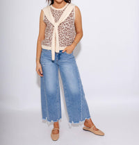 Entro - Chic Leopard Mock Layer Top