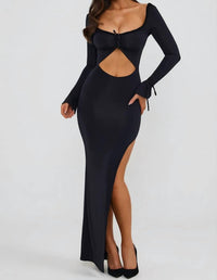 Oh Polly - Matilda Ruffle-trim Cut-out Maxi Dress