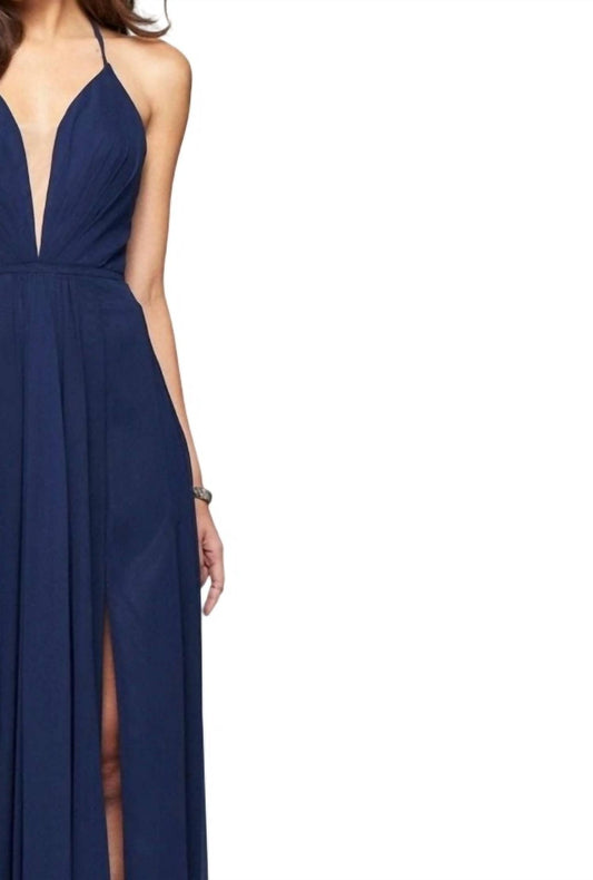 Faviana - Chiffon V-neck Evening Dress