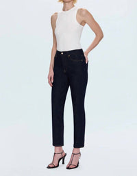 PISTOLA Bri Ankle High Rise Slim Straight Leg Jeans in nightfall - women's jeans - view 7