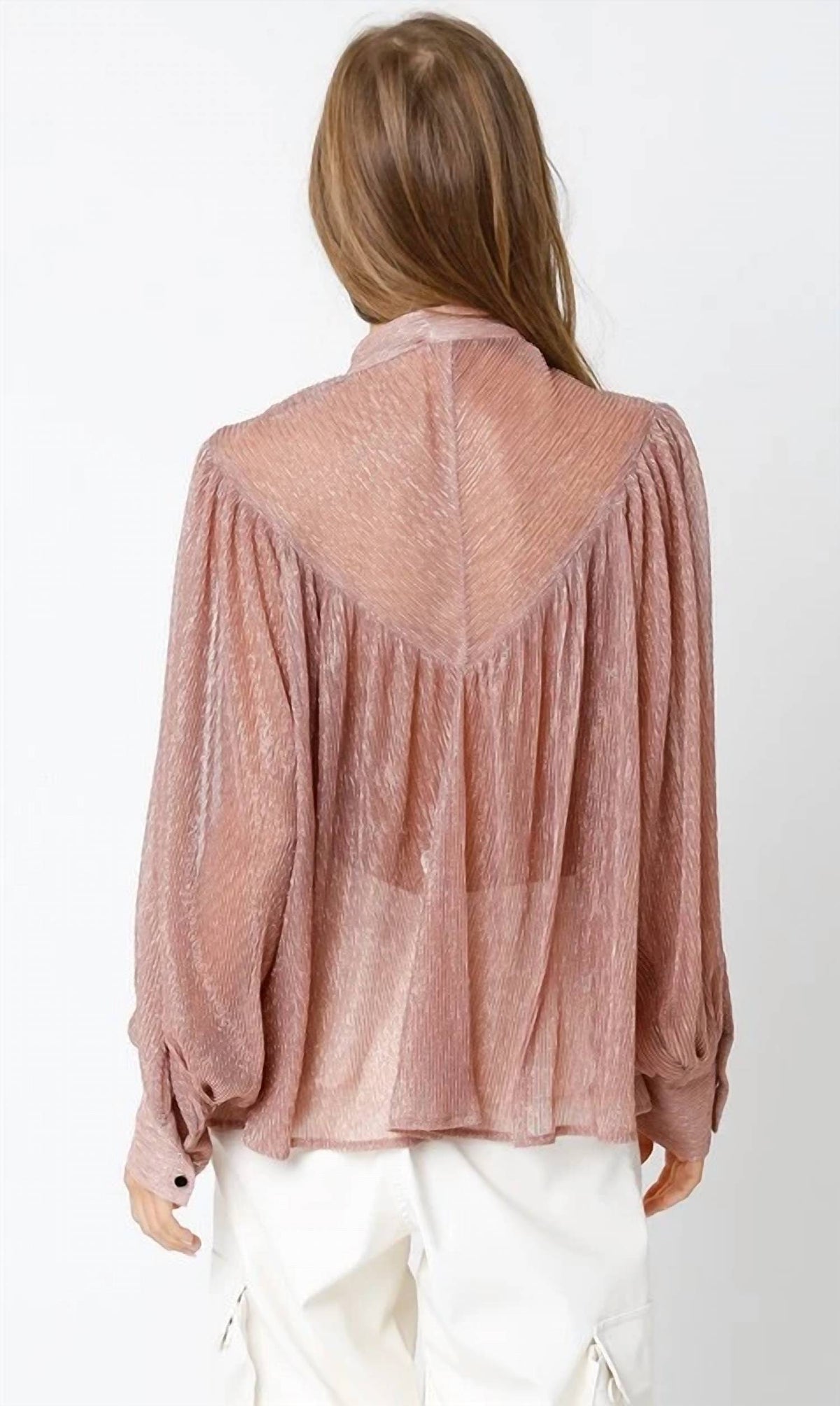 Olivaceous - Selene Metallic Blouse