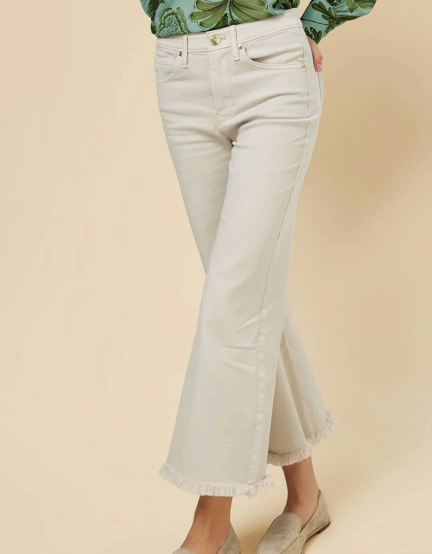 Spartina 449 - Nayla Fringe Wide Leg Crop Jeans