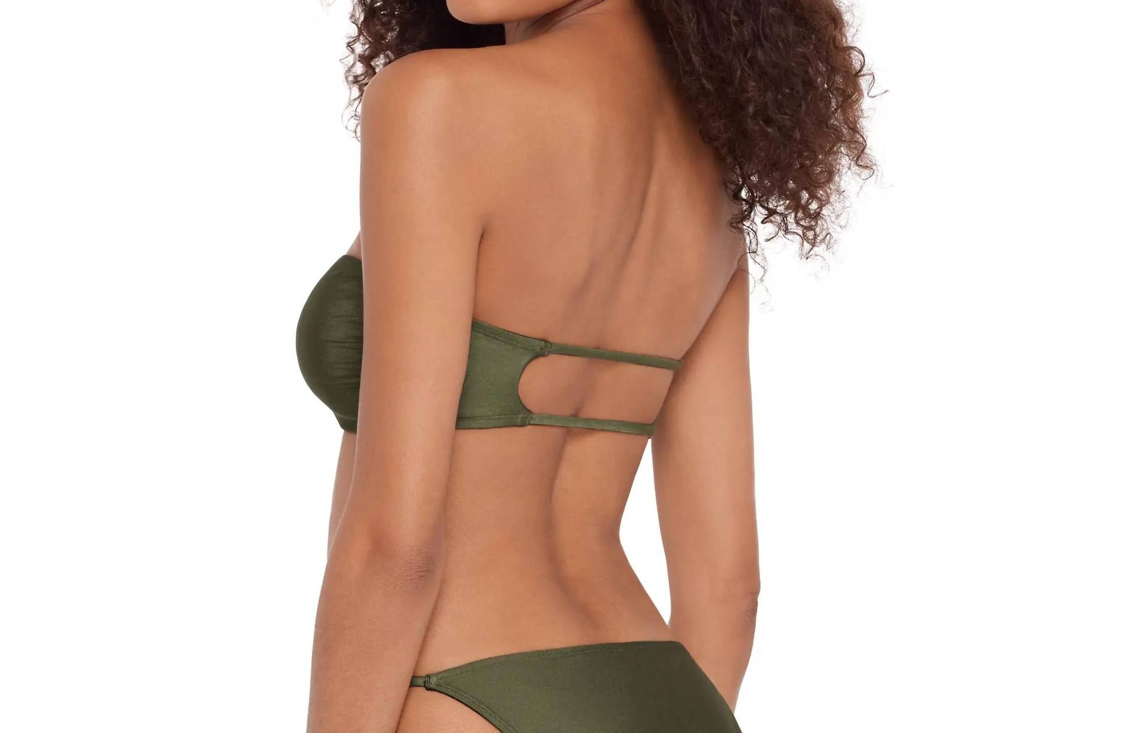 Steve Madden - Cutout Bandeau Bead Bikini Top