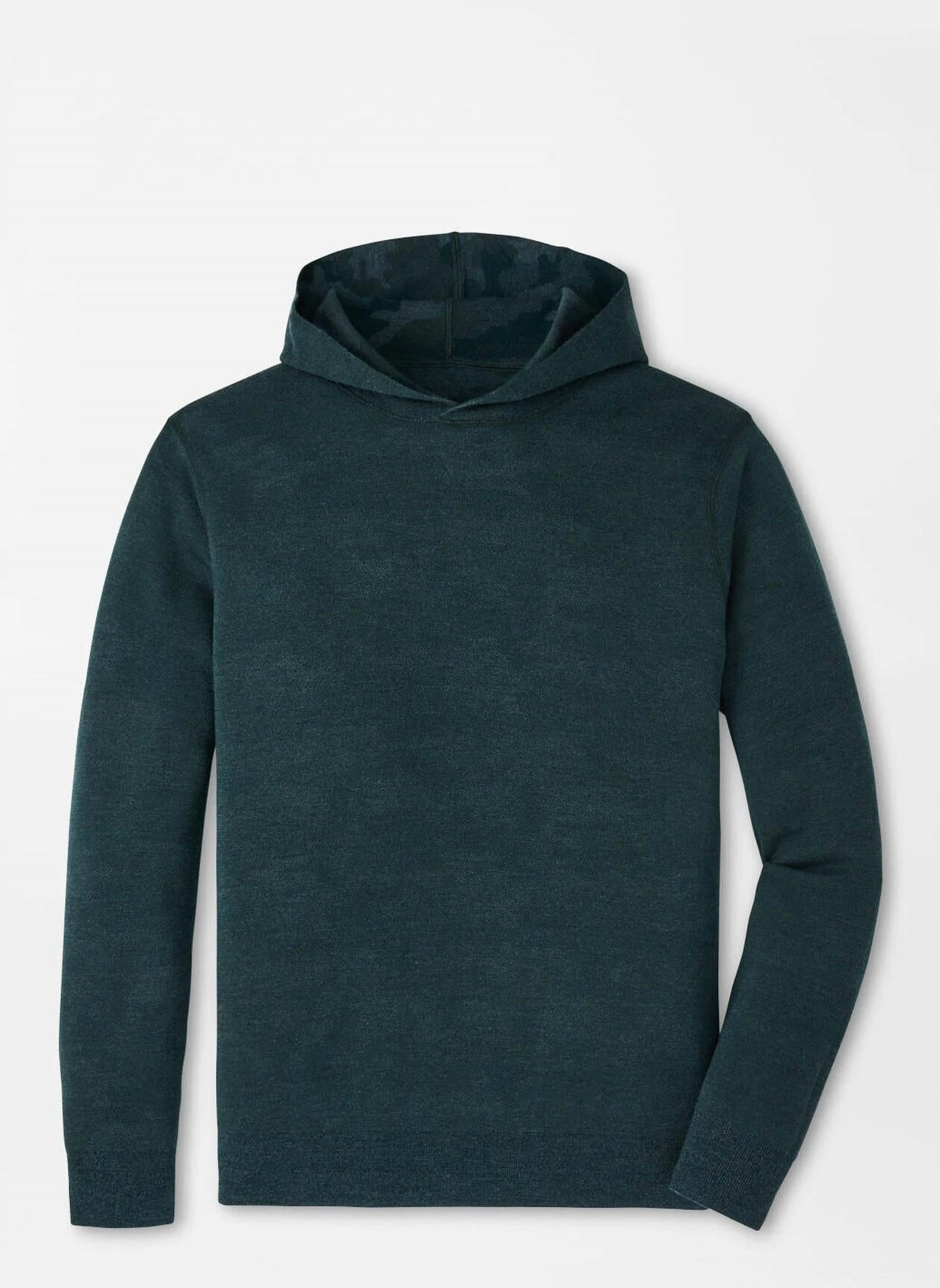 PETER MILLAR Reversible Camo Popover Hoodie in deep verdant - men's shirt - view 5