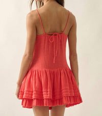 Promesa - Drop-waist Lace Mini Dress