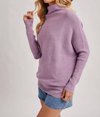 BluIvy Slouch Neck Dolman Sleeved Pullover Sweater in lavender - women's sweater - view 4