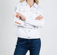Tinta Style - Coralia Button Front Embroidered Jacket