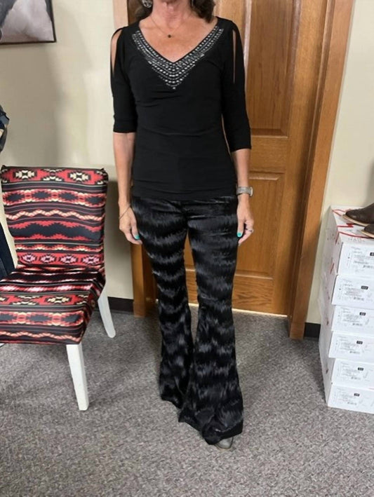 Rock & Roll Denim - Women's Shimmering Flare Leg Pants