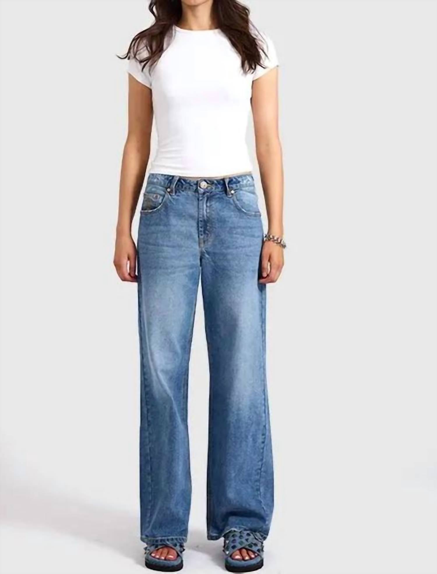One Teaspoon - Jackson Mid Waist Wide Leg Denim Jeans