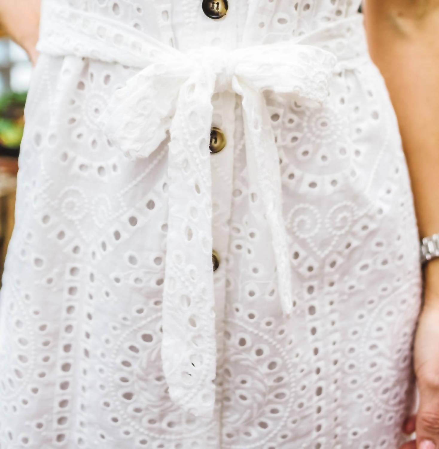 Crochet Button Down Dress