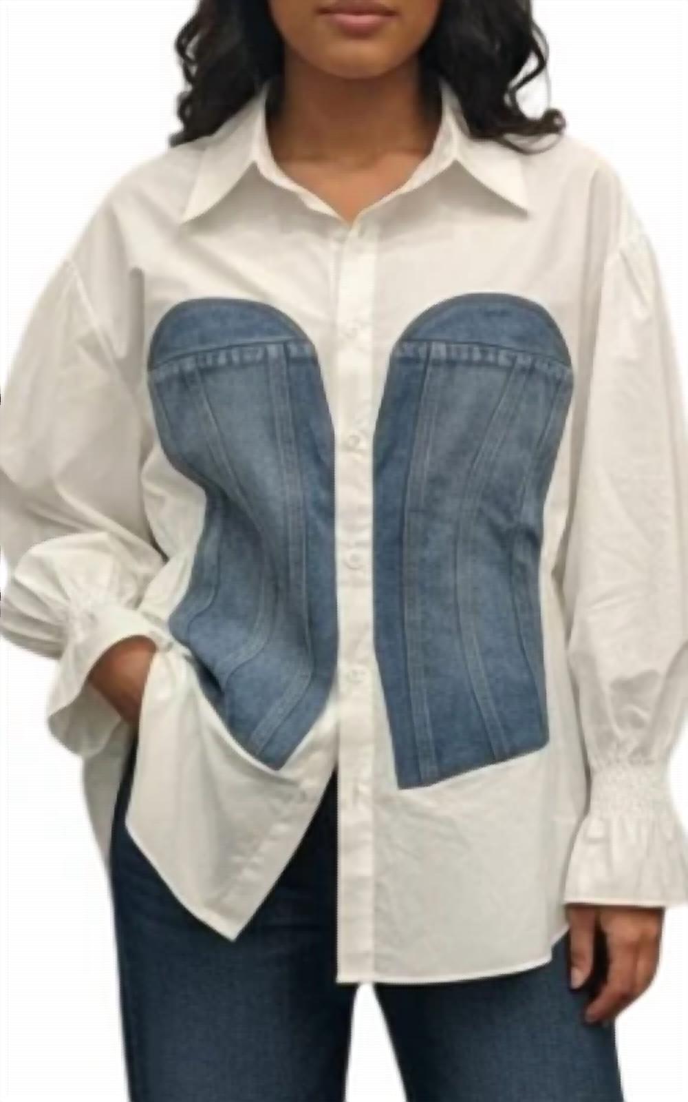 Gracia - Button Down Shirt With Smock Cuffs