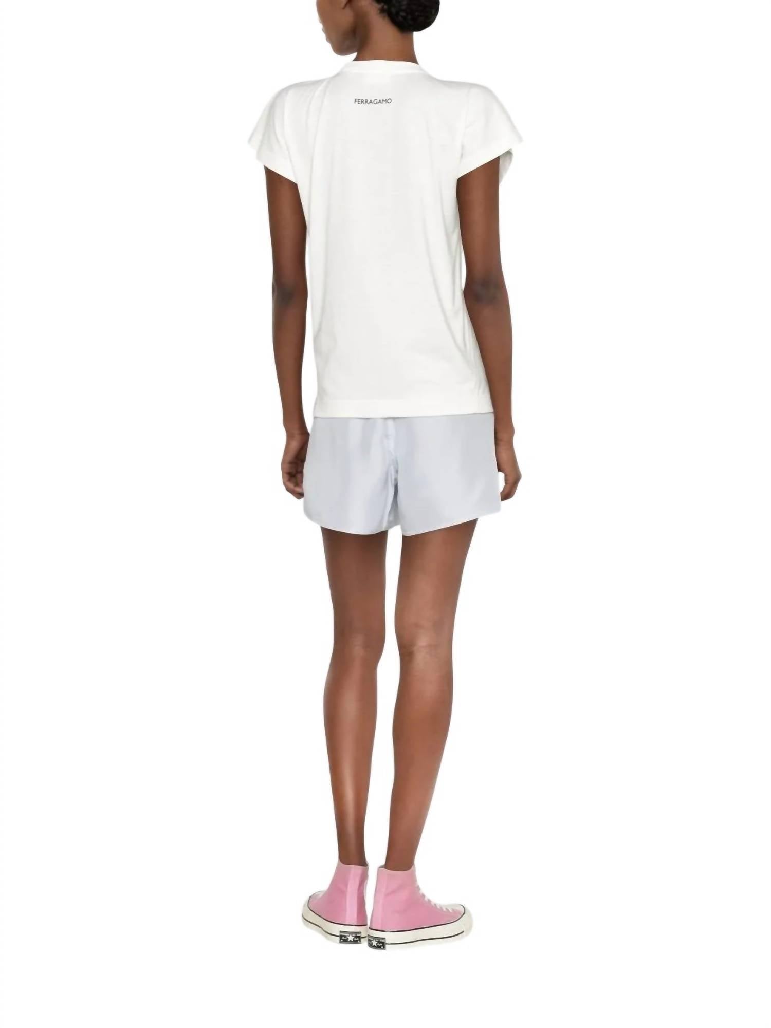 Salvatore Ferragamo - Women's Gancio S Cotton T-shirt