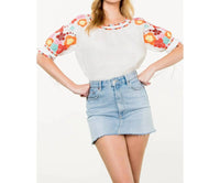 Thml - Women's Embroidered Puff Sleeve Top