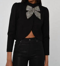 Love The Label - Regina Embellished Bow Crop Jacket