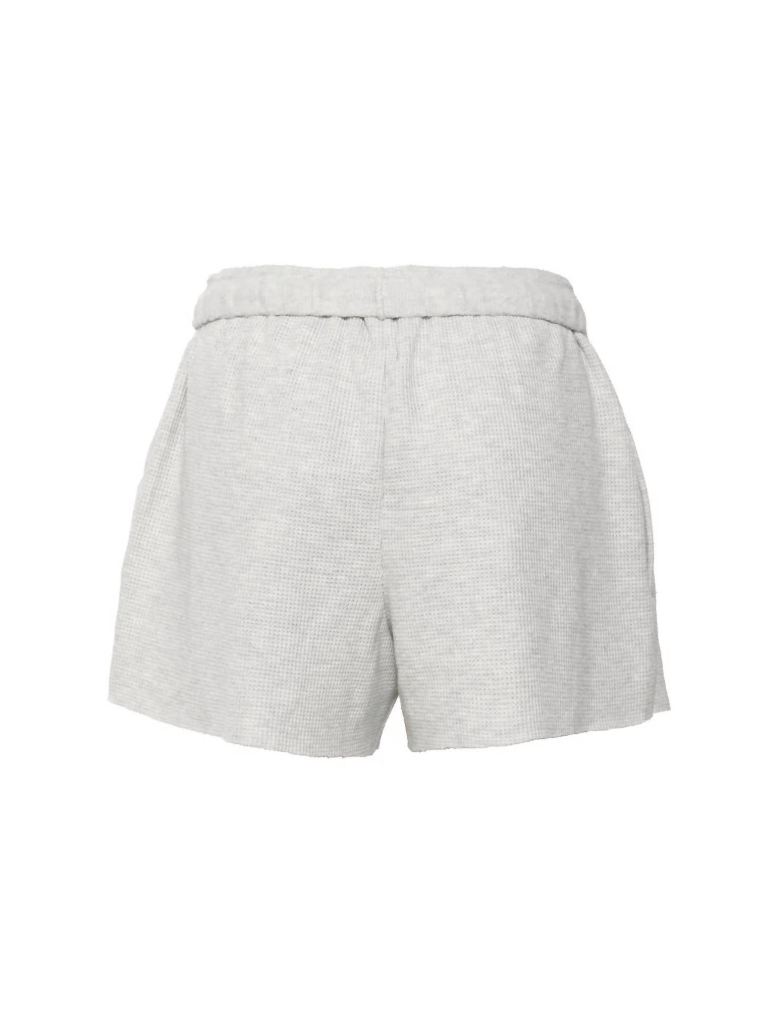 BOYS LIE 1-800 Rhinestone Graphic Basic Short in grey - women's shorts - view 6