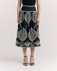 Cartolina Nantucket Georgia Midi Skirt in noir - women's skirt
