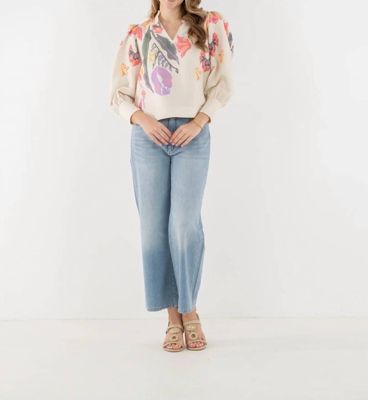 Emily Mccarthy - Hampton Blouson Sleeves Top