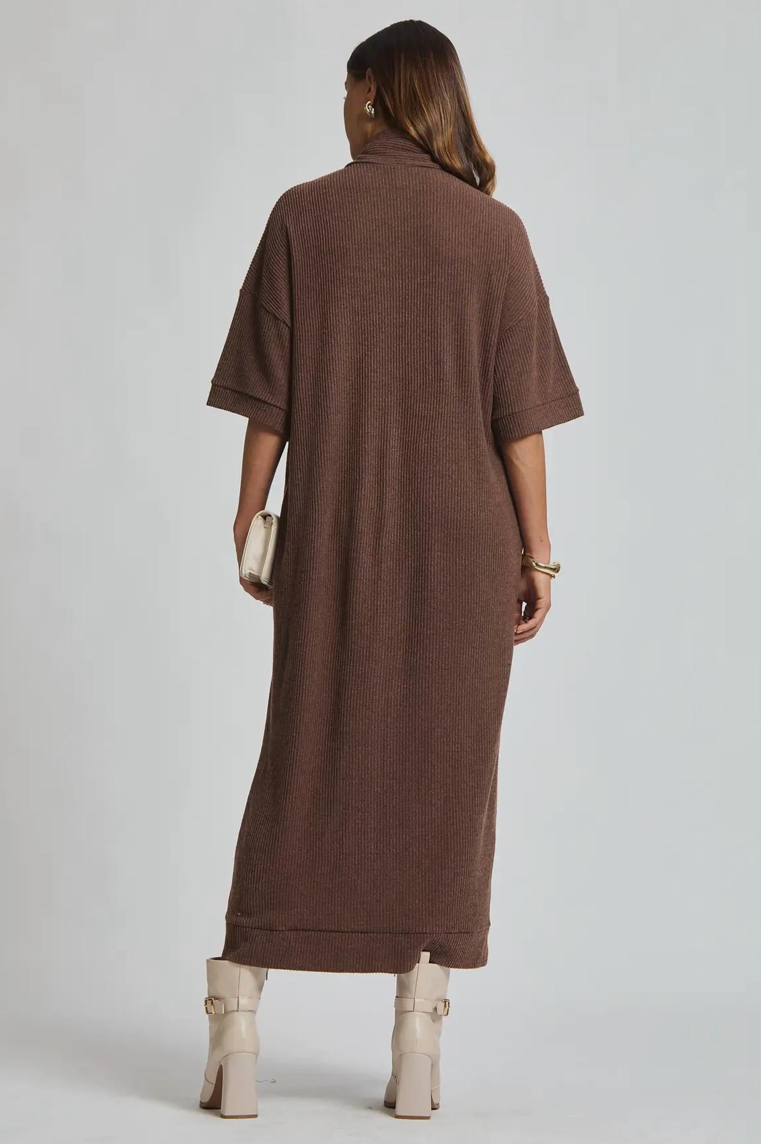 Dear Scarlett - Relaxed Fit Ribbed Maxi Dress