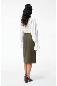 vanessabruno Felindra Skirt in khaki - women's skirt - detail view