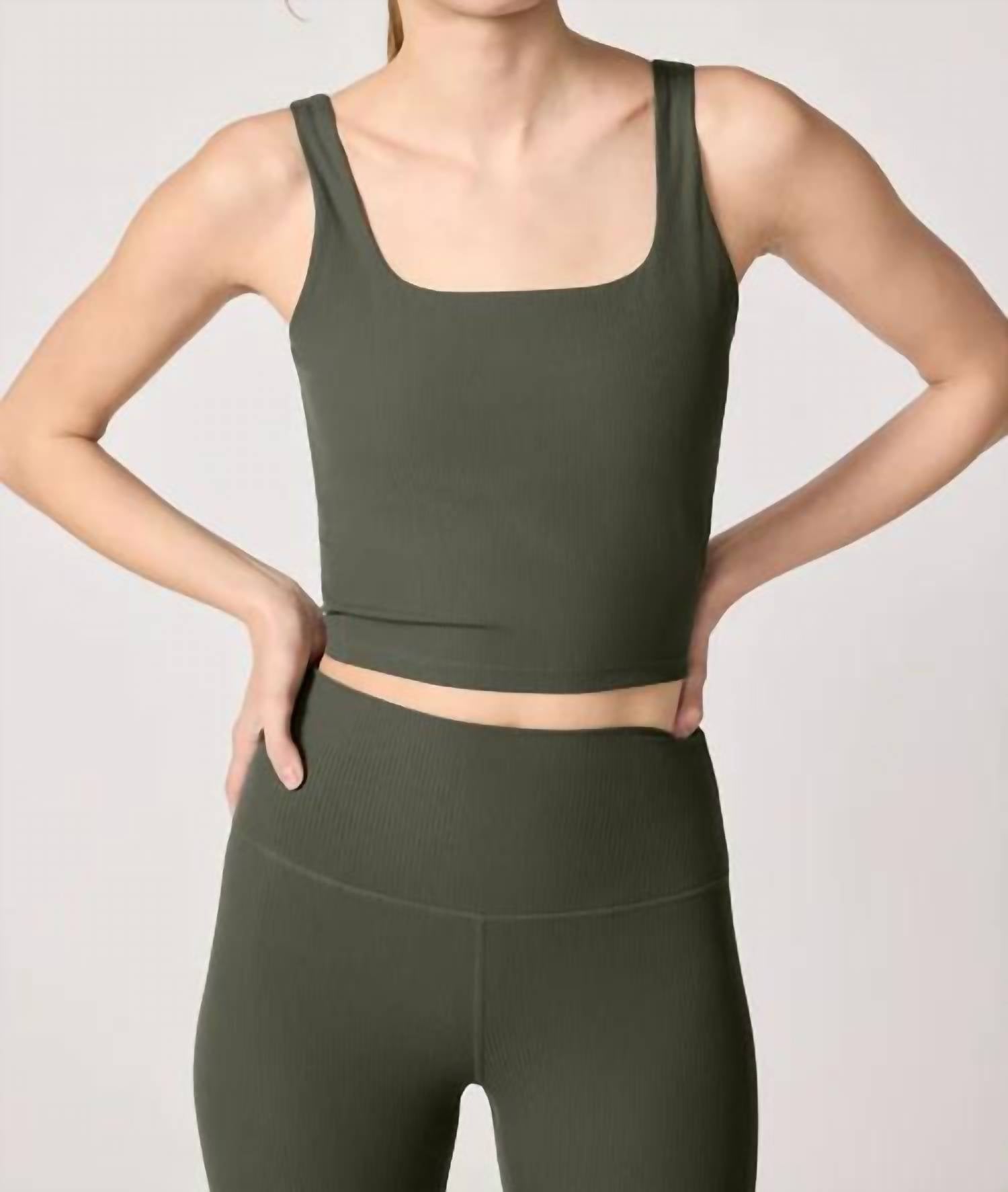 Mpg Sport - Ribbed Longline Crop Tank Top