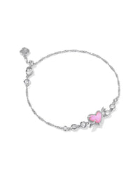 Kendra Scott - Women's Ari Heart Arrow Silver Tennis Bracelet